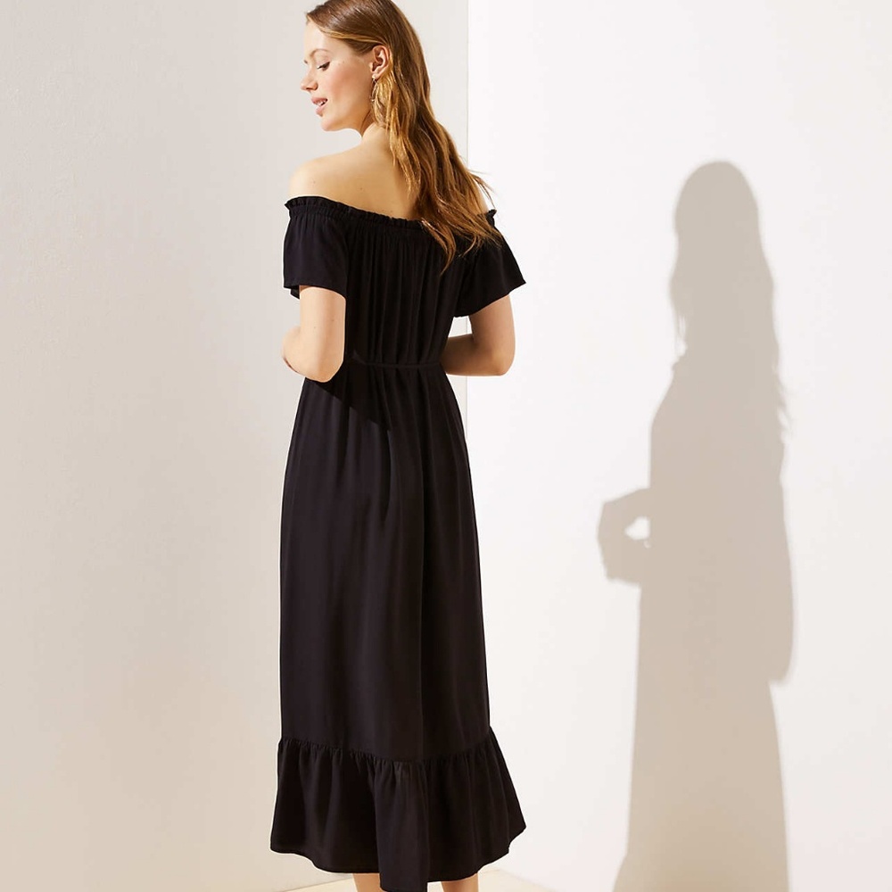 NWT Petite LOFT Button Down Midi Dress - Picture 2 of 5